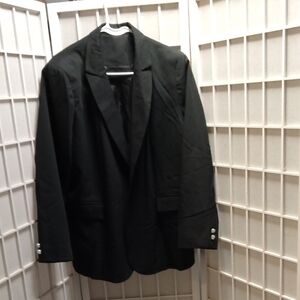 Women's Black Blazer with Button Details